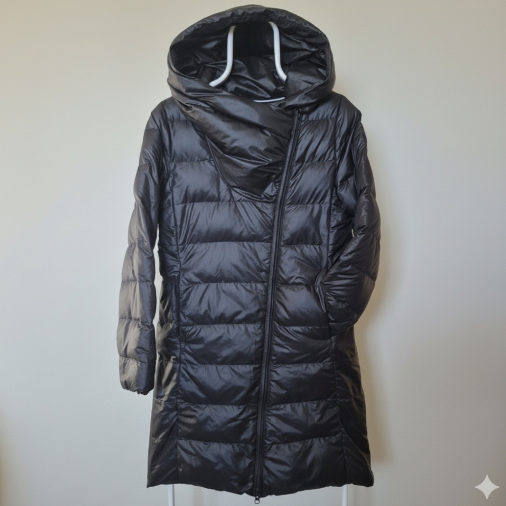 Nike Puffer Coat Down Asymmetrical Zip with Hood Small